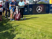 Shane Lowry on the tee