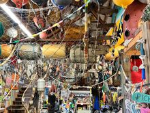 Inside of John's Beachcombing museum. Every single item came from a beach