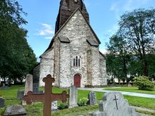 Beautiful stone church in town 