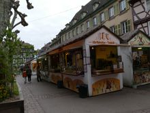 And just across from the chjrch, some kitchy Easter/Spring Market stalls