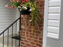 This is the hanging flower basket, note the flowers are wilting because  because you cannot water them
