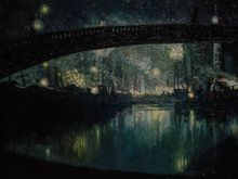 John Decker's 1933 painting of the LA Oil Boom, depicting a derrick at night. The bobbing heads of oil pump jacks could be found mostly in black and Latino neighborhoods, places which suffered higher rates of related illness. Those derricks were phased out by 2020.