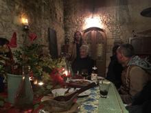 Steve tells the story of Squanto to mystified French people