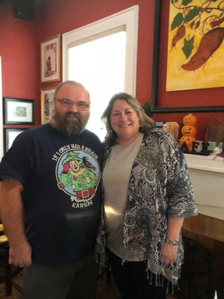 Starrs and I, after we ate our dessert for supper.