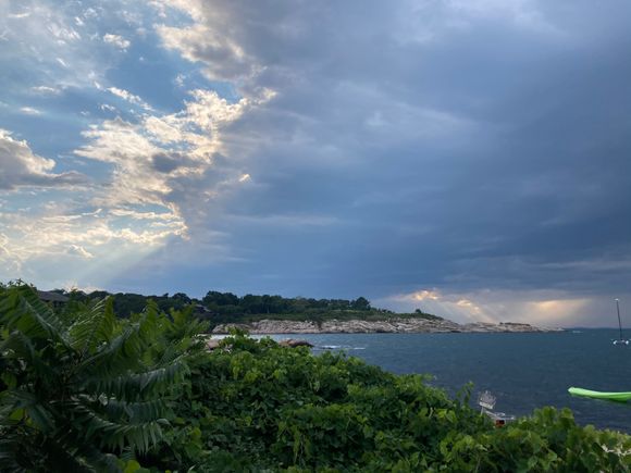 Storm clouds coming towards us at dinner