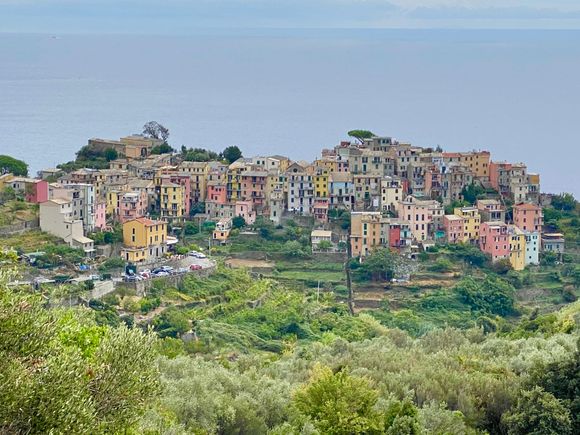 Corniglia from the trail 