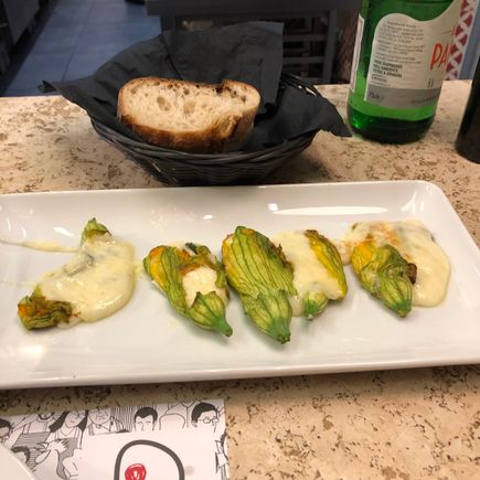 Stuffed with caciocavallo cheese and basil