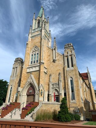 Sacred Heart.  I should not have been surprised to find an old French Canadian church in Concord given migration patterns but I was.