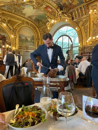 Joseph carved our leg of lamb perfectly 