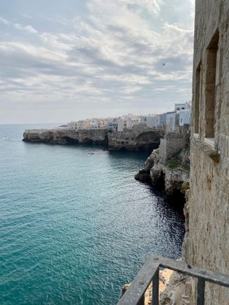 The view from our Airbnb in Polignano a Mare 