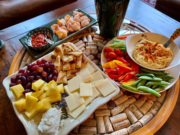 Our lazy Susan dinner of appetizers 