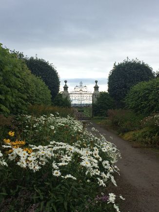 Garden at Dunrobin Castle in Scotland - almost exactly one year ago.