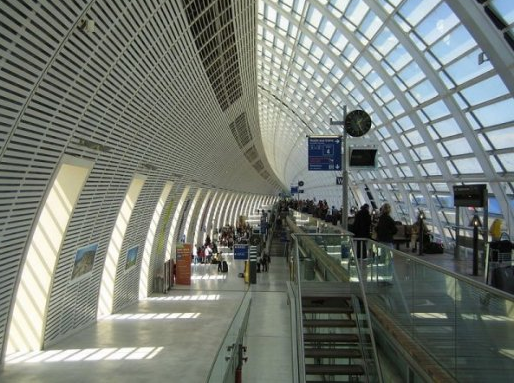 Inside of Avignon TGV station