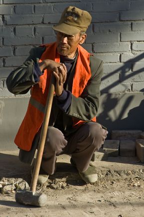 A lot of hutongs have been torn down for roadways and gentrification. Heartache for some, employment for others.