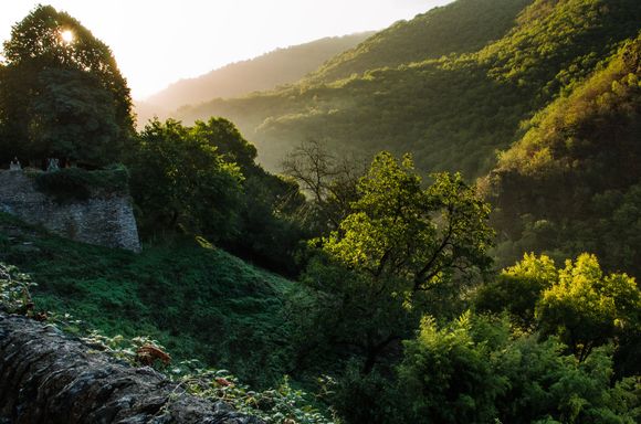 Conques valley sunrise (again the result of Mrs Z's photo editing and rendering).