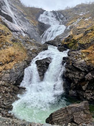 Waterfall from the Flåmsbana Train