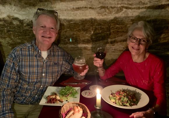 Very romantic lunch. One of the highlights of our stay here. 