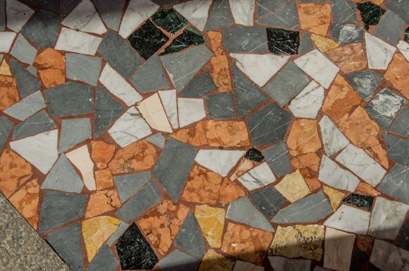 Our goal on this stroll was piazza Vittorio Emanuele II. Here is some of its marble sidewalk.