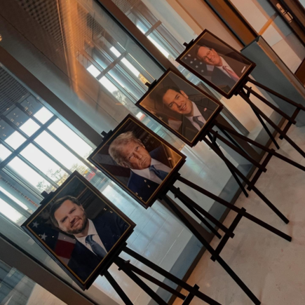 Foyer at the entrance to the US embassy in UK