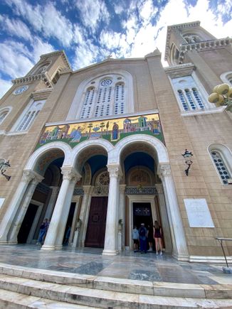 The Plateia Mitropoleos, the cathedral of the Archbishopric of Athens  