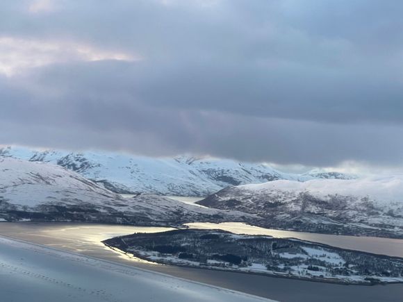 Fjords view from flight