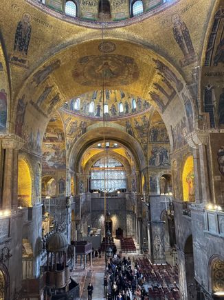 View of St. Mark's Basilica looking down from the museum