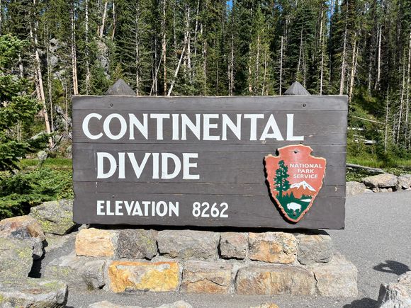 Passing the Continental Divide inside Yellowstone Park