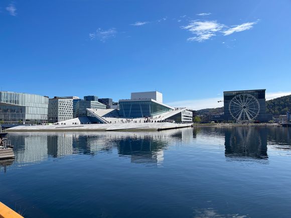 Oslo Opera  House- beautiful 
Reminded me of Sydney Opera House.