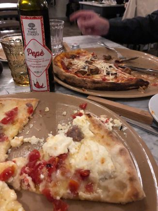 Pizza antipasti at La Capinera