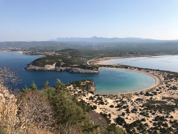 Voidokilia Beach in Messinia, Greece