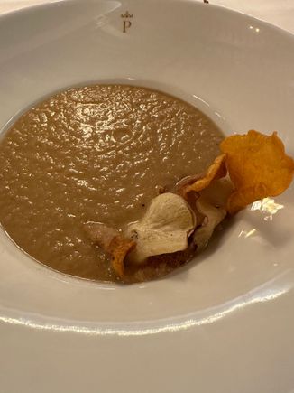 Lovely leek and pear puree at the Parador