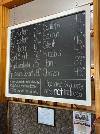 New Glasgow Lobster Supper prices