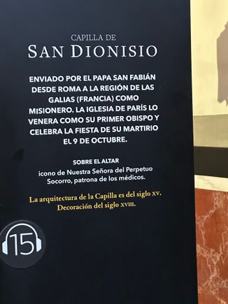 Nuestra Señora del Perpetuo Socorro, patron saint of medical professionals; see photo, above, which is one of my favorite paintings here