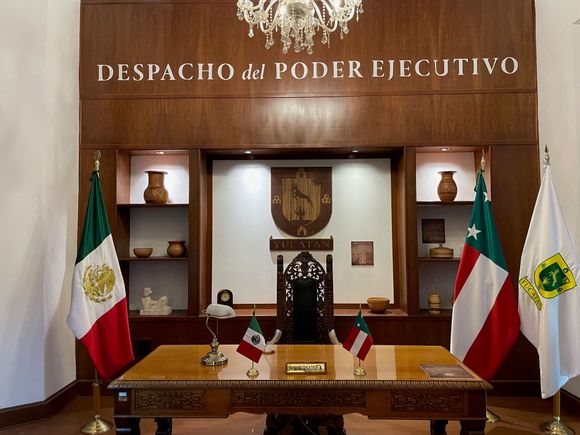 Governor's office. (not really) this is a replica in the museum so you can get a shot sitting in the chair and saying, " I will not run for the Presidency and if nominated I will not serve".