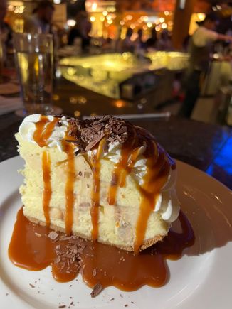 It's about 4 inches thick and takes 60 bananna's to make.