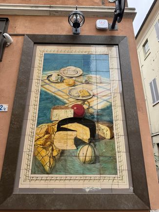 A mural of cheese, of course!