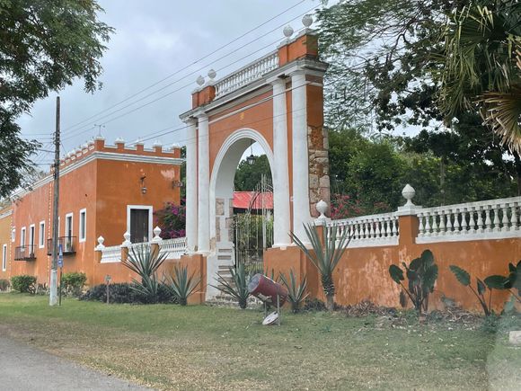 Entrance to the hacienda which sometimes is open for tours, not today.