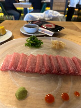 Sashimi of ventresca, raw slices of the bluefin tuna caught every spring along this coast using a sustainable net system dating back to the Phoenicians.  Many Japanese gourmands visit this area to eat bluefin tuna.   Restaurants use parts of the fish from the brain to the tail and almost everything in between.  The next day I visited EL CAMPERO, considered by many to be the best tuna restaurant in the world.  Many Japanese come there to indulge.