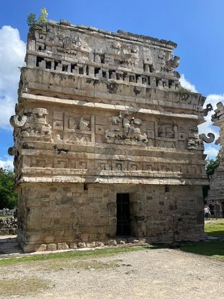 La Iglesia, this is one of the most ornate and I think best preserves buildings at Chichen Itza. It's also one of the structures you can get pretty close to.