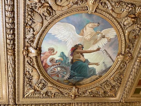Ceiling in the Telegraph Exhibition.  This building was the Edifico of Communications and Public Workd