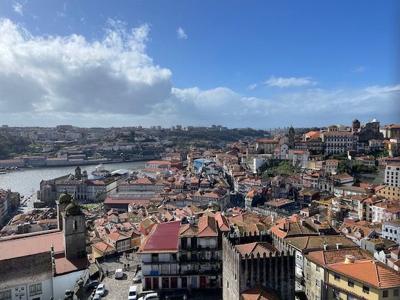 View over the city from one of the towers.