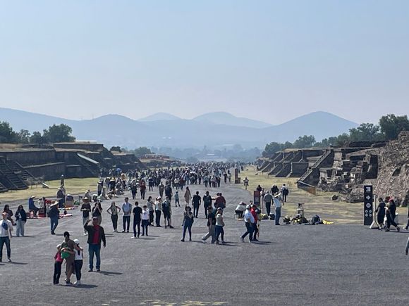 Looking back down the Avenue of the Dead