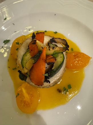 Sea bass with vegetables 