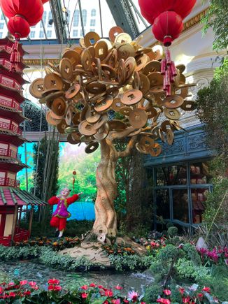 Arrived in Las Vegas for my convention. Found time to go to the Bellagio and check out their decorations for the Chinese new year. The year of the rabbit. This is a money tree. No, they would not let me take it home.
