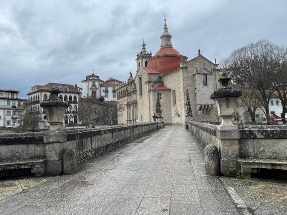 The medieval bridge, leading to the 16th Century Igreja e Mosteiro de São Gonçalo de Amarante