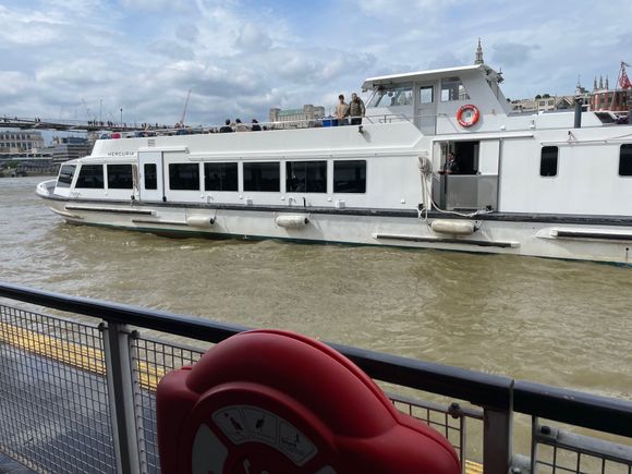 Here is our ride across the Thames