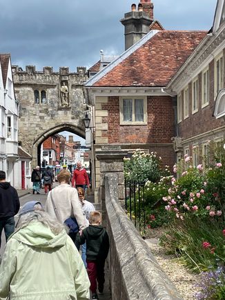 Walking out of the High St. Gate