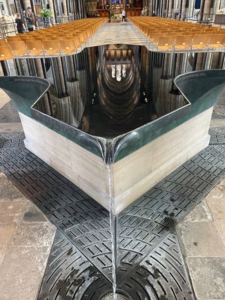 This is the Cathedra's Baptismal Font. It's huge, big enough for a baby or an adult. Also fantastic for getting some reflecting shots from the catherdral