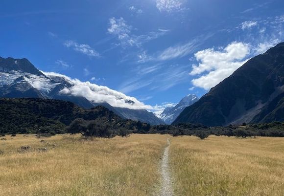 The beginning of the track