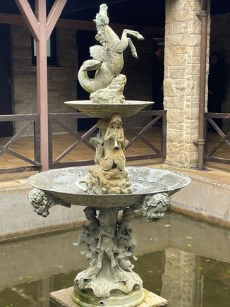 Sculpture at the entrance to the site. Not sure if this was found there.